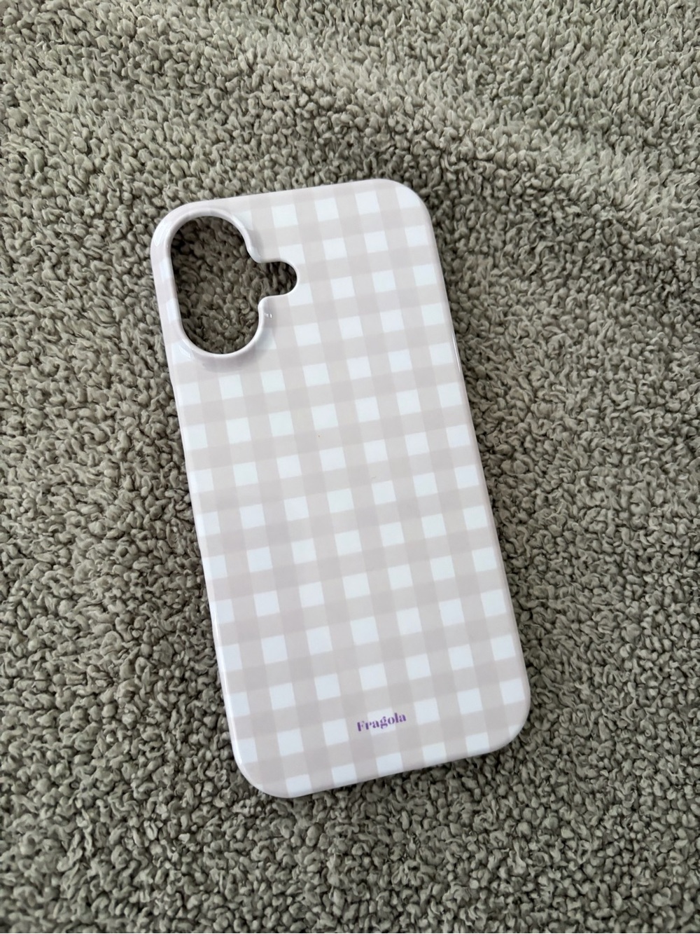 Fragola Beige & White Gingham Phone Case